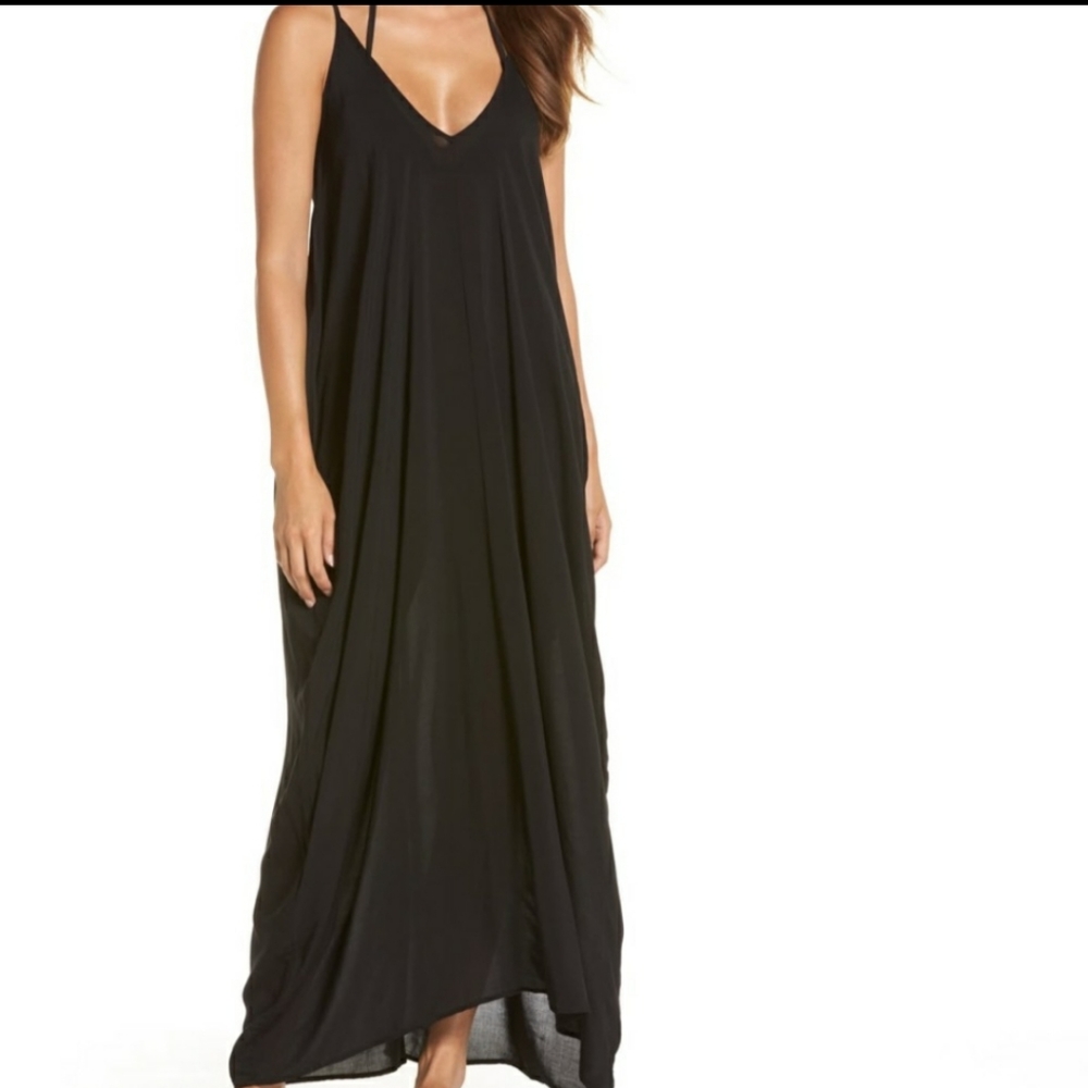 Elan Black Maxi Dress or Swim Cover Up
